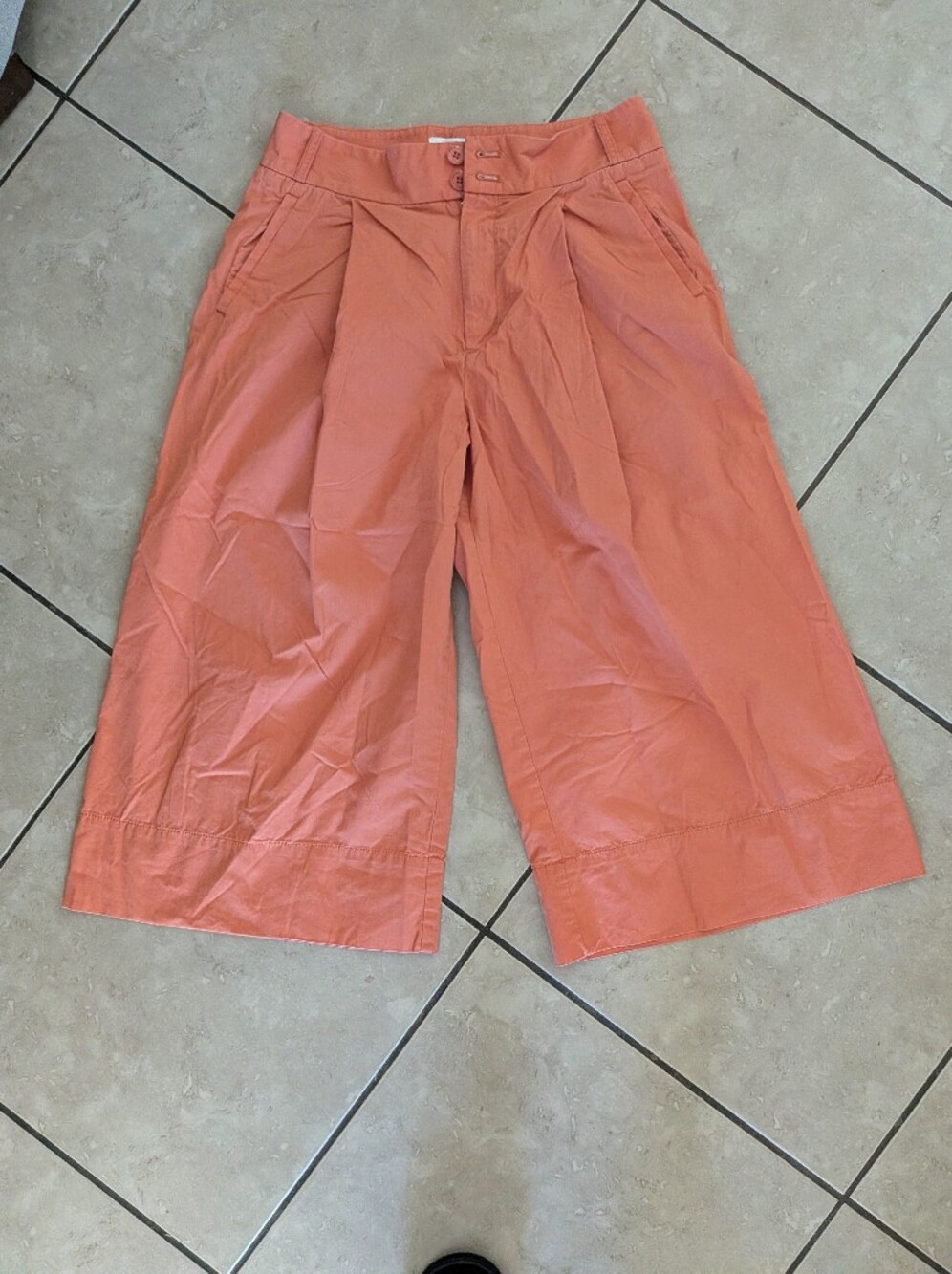 Anthropologie Wide-Leg Pants in Coral